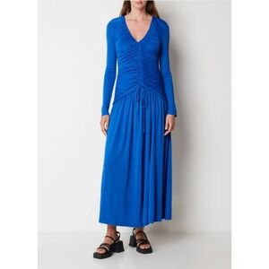 Farm Rio Dress V Neck‎ Ruched Maxi